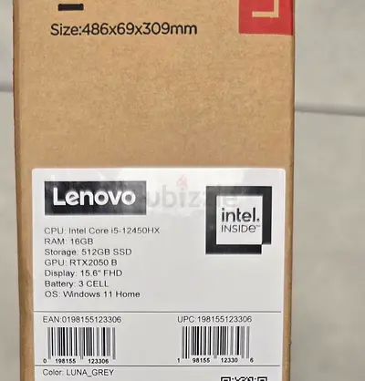 Lenovo IdeaPad 3 (i5-12450H, 16GB RAM, 512GB SSD) - Rtx 2050 4 GB Brand New only Open box