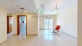 Two Bedroom Apartment for Annual Rent in Al Taawun Sharjah with Balcony Built In Wardrobes and Parki