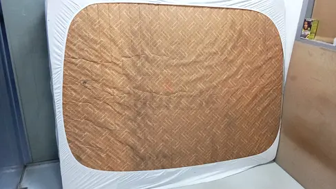 Single mattress (used) - light brown quilted, good condition