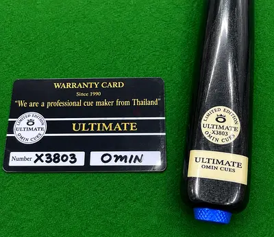 Omin Ultimate X3803 high end ebony wood Limited Edition Pool Cue - Excellent Condition snooker