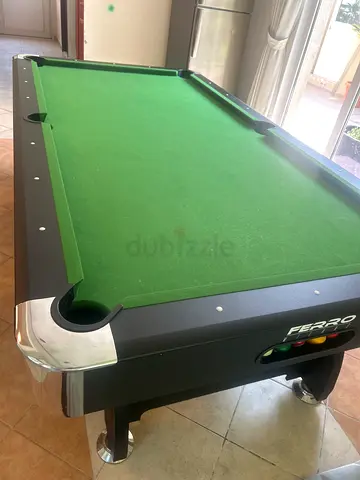 Used full-size pool / billiards table with accessories