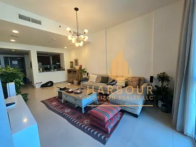 1BR | Dubai Wharf Tower 3 | Balcony & City View