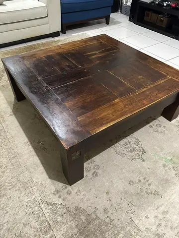 Vintage Solid Heavy Wood Coffee & Side Table Set (3-Piece) – 30+ Years Old