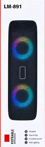 Portable Bluetooth Party Speaker with RGB Lights (LM-891)