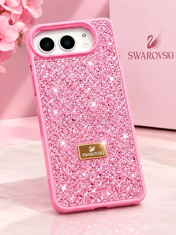 Pink Rhinestone Crystal Glitter Phone Case Cover – Luxury Sparkling Protective Case with Camera Prot