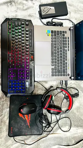 Rog Strix gaming laptop weyboard+mouse+headset + charger with warranty and bill