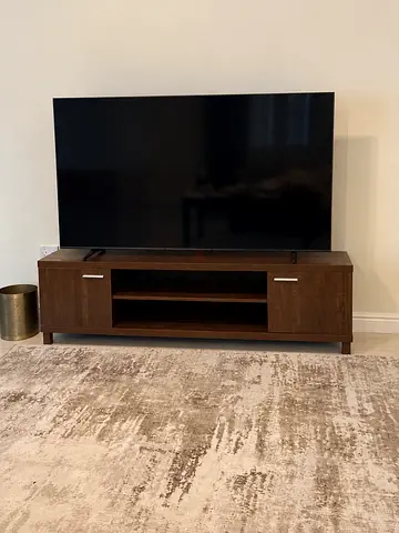 Wooden TV Stand / Entertainment Unit - Dark Brown, Good Condition