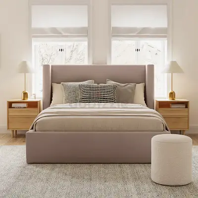 Wide wings silver queen thick bed frame