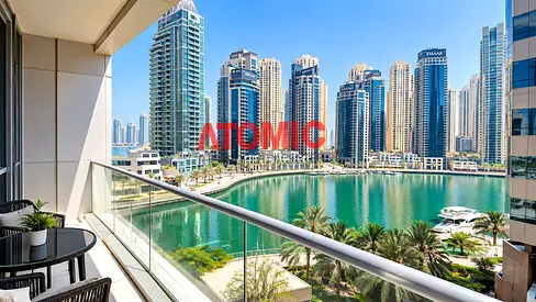 Full Marina View | Large 1 Br| 4 CHQ|Next to Metro