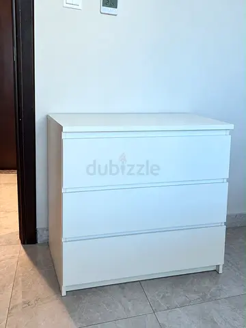 IKEA MALM 3-Drawer Chest – White – Excellent Condition