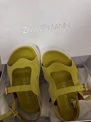 new ZIMMERMANN Chunky Wavy Sandal Size 36 - Chartreuse