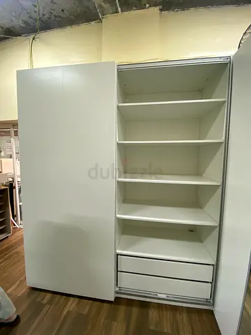 PAX / HASVIK Wardrobe, white/white, 200x60x236 cm