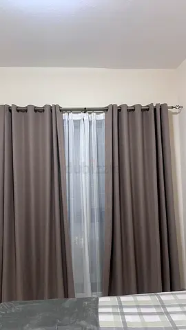 Grey blackout eyelet curtains with sheer inner panel - set