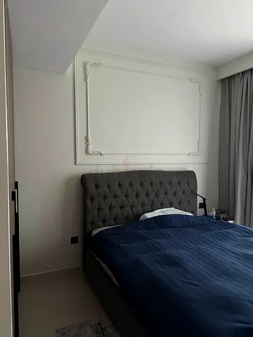 bed with a mattress