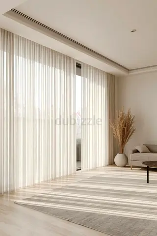 Light beige sheer curtains