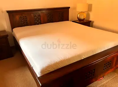 Marina Home superking, memory foam mattress and matching bedside tables