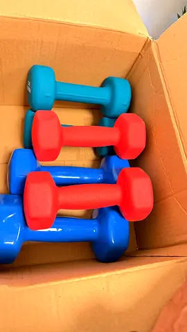 Set of light neoprene dumbbells (pair sizes) - good condition