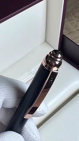 Authentic Aigner Black Resin Pen with Rose Gold Trim
