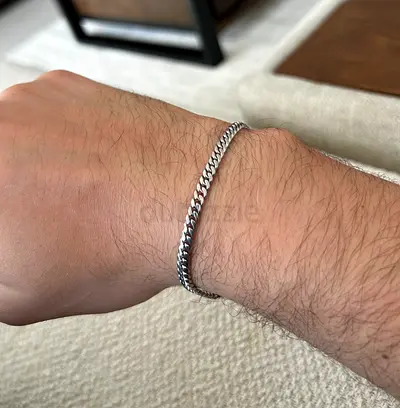 Men’s Silver Cuban Link Bracelet