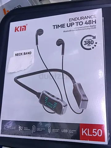 KIN KL50 Neckband Bluetooth Earphones with LED Display - New/Unused