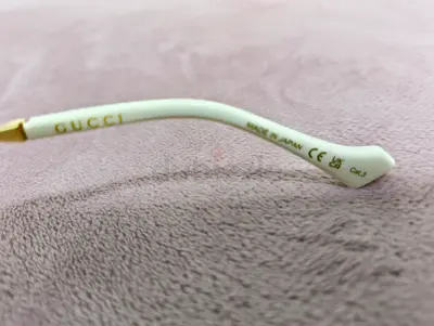Authentic Gucci White Sunglasses Made in Japan
