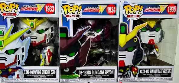 Set of 3 Funko Pop! Plus Gundam Figures (Gundam Zero, Epyon, Deathscythe)