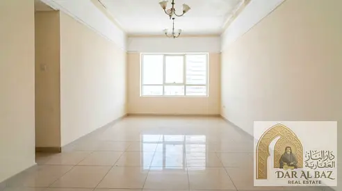 2BR Hall Open View Al Khan Sharjah Central AC Built in Cabinets Spacious Area Free Maintenance Near ADNOC Petrol Station