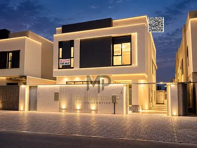 Luxury villa for sale in Al-Yasmeen – sophisticated design and prime location. The price includes central air conditioning, as well as water and elect