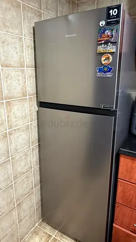 Hisense Top Freezer Refrigerator - 2-Door, Grey, Excellent Condition