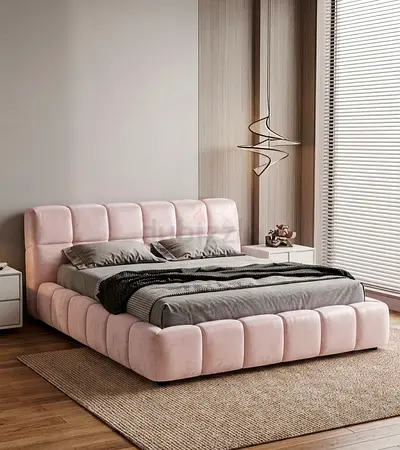 Premium Quality King Size Luxury Bed With Spring Mattress Delivery Available