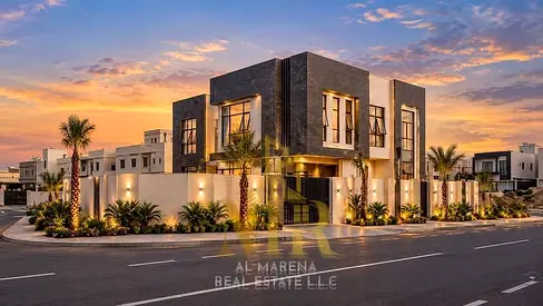 Super Modern Corner Villa in Ajman | 7,500 sq ft | Two Floors & Roof | 6 Master Bedrooms | Large Garden | Elevator & Swimming Pool | All Inclusive Sup