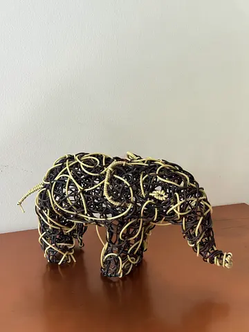 Handmade plastic Elephant Sculpture - Decorative artistic item