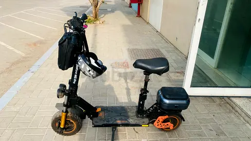 Used Electric Scooter with Seat and Rear Storage Box