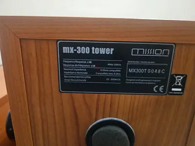 Mission MX-300 Tower Speakers (Pair) - Good Working Condition
