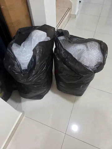 Bulk Bubble Wrap Sheets —2 Large bin bags full, for Packing. Various sizes