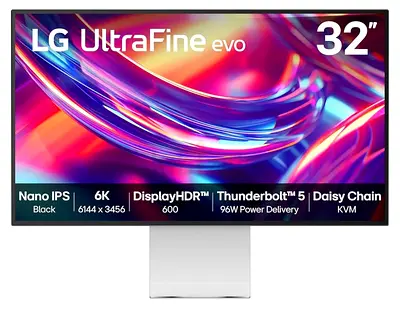 LG UltraFine evo 32U990A-S is a professional 32-inch 6K creator monitor featuring next-generation Th