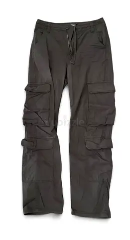 Bershka Grey Cargo Trousers, Size 36