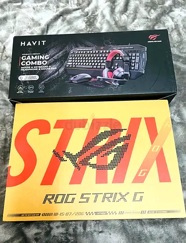 Rog Strix gaming laptop weyboard+mouse+headset + charger with warranty and bill