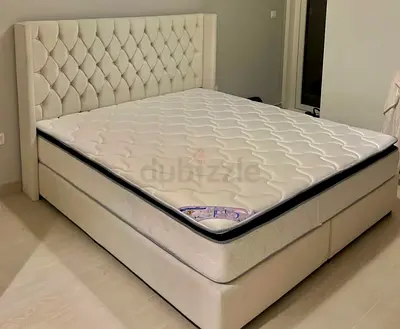 Modern Dezine Luxury King size 180x200 Bed included spring Matress Available
