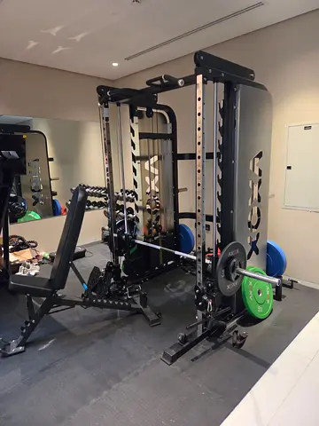Premium Complete Home Gym Setup – Smith Machine, SOLE Treadmill, Dumbbells & Flooring