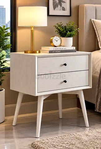 West Elm Modern 2-Drawer Wooden Nightstand - Light Oak Finish