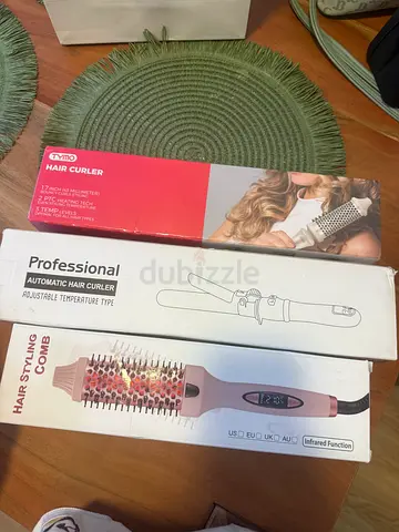 Hair styling set - curling iron and heated brush