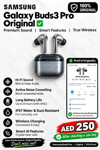 Samsung Galaxy Buds3 Pro (Original) - With Proof, Excellent Condition