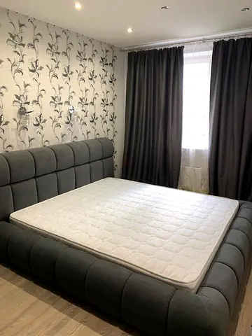 Modern Upholstered Grey Platform Bed Frame