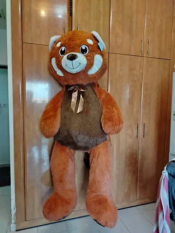 Large brown plush bear — 1.6m soft stuffed toy, gently used