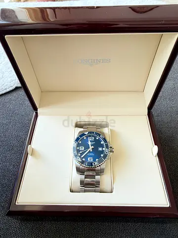 Longines Hydroconquest - Stainless Steel Men's Wristwatch with Blue Dial