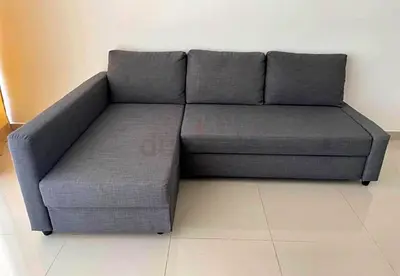 Grey L-Shaped Sectional Sofa bed