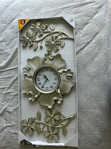 Floral Decorative Wall Clock - New in Box