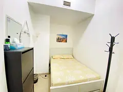 Partition with private bathroom