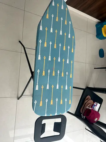 Adjustable Ironing Board with Cover — new, never used + olsenmark iron, new never used